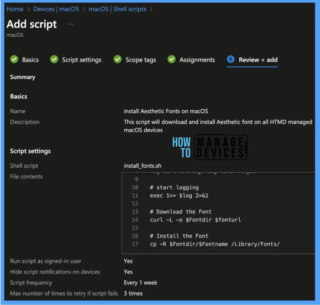 Best Method to Install Fonts on macOS using Intune Fig. 10
